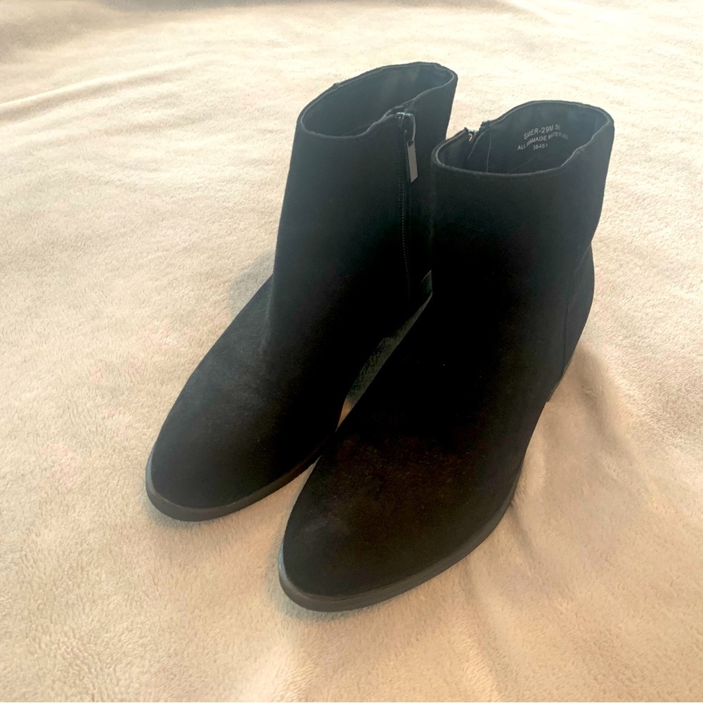 Black Suede Forever 21 Ankle Boots